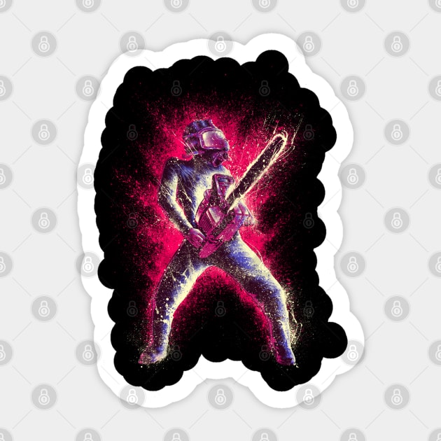 Chainsaw Pink Sticker by barmalisiRTB